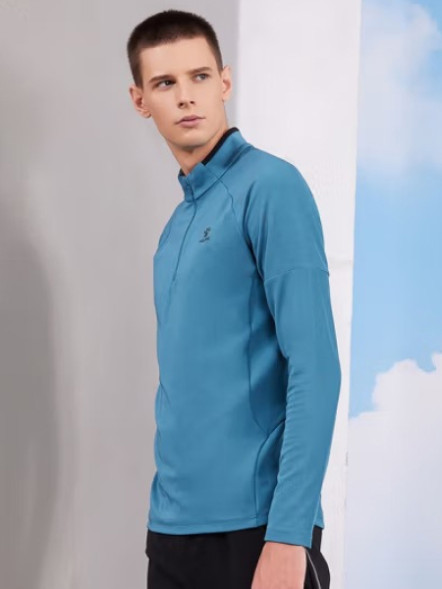 Олимпийка KELME Half Open Long Sleeve T-Shirt Light Blue