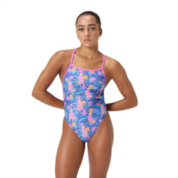 Купальник SPEEDO Allover Digital Vback, 8-1284318205, р.36 (рос.48), розово-синий