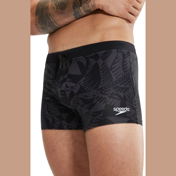 Плавки SPEEDO Valmilton Alov asht, 8-00303115749, р.32 российский размер 48, нейлон, эластан, черно-серый