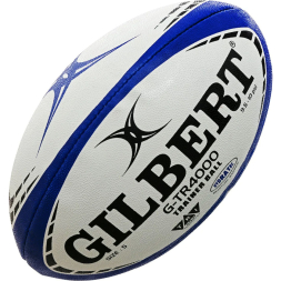 Мяч для регби GILBERT G-TR4000, 42098105, р.5, резина, ручная сшивка, бело-черно-синий