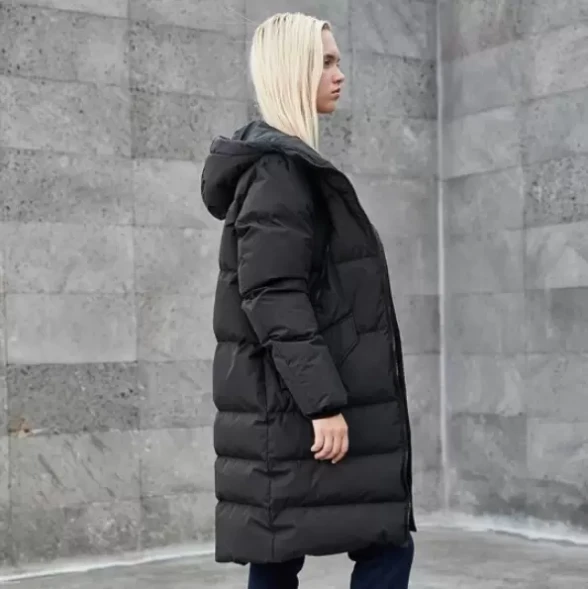 Пуховик KELME Women's Mid-Length Down Jacket Black