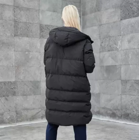 Пуховик KELME Women's Mid-Length Down Jacket Black