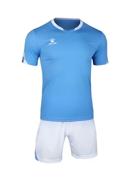Футбольная форма KELME Short Sleeve Football Uniform (Light Blue/White)