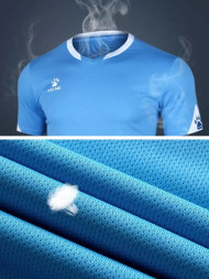 Футбольная форма KELME Short Sleeve Football Uniform (Light Blue/White)