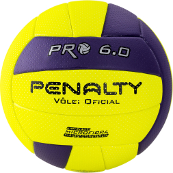 СЦ*Мяч вол. PENALTY BOLA VOLEI 6.0 PRO, 5416042420-U, р.5, микрофибра, термосшивка, желт-фиол