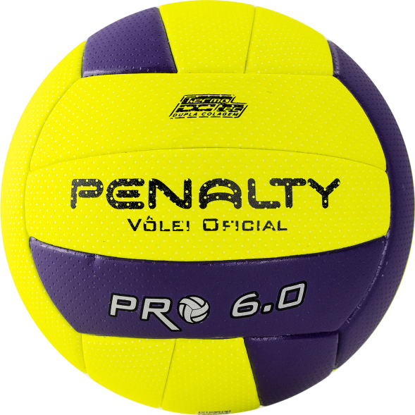 СЦ*Мяч вол. PENALTY BOLA VOLEI 6.0 PRO, 5416042420-U, р.5, микрофибра, термосшивка, желт-фиол