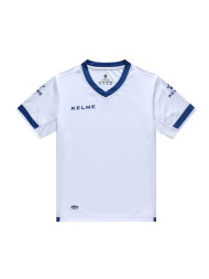 Детская футбольная форма KELME Short Sleeve Football Kid Set (White/Blue)