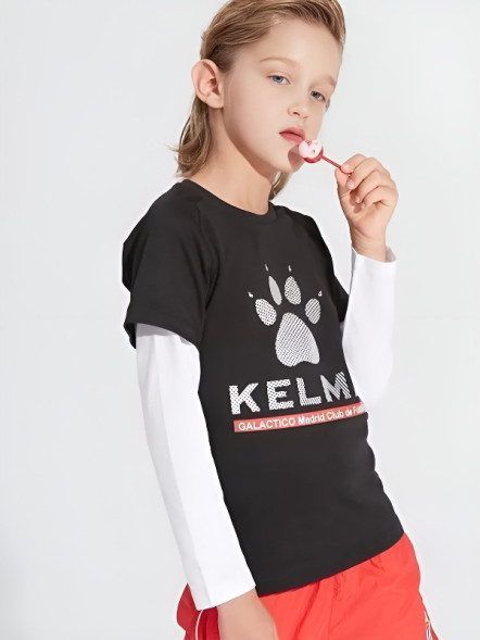 Детский лонгслив KELME Boys Long Sleeve T-Shirt Black