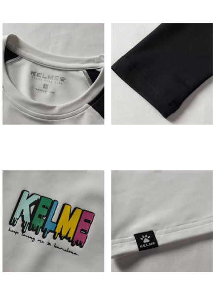 Лонгслив KELME Long-Sleeved T-Shirt (White/Black)