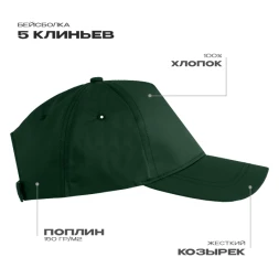 Бейсболка STAN 5 клиньев хлопок 150, 13