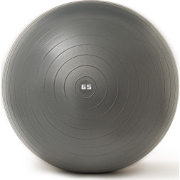 Мяч гимн. TORRES, FB122565, диам. 65 см, эласт. ПВХ,с защ. от взрыва, с насосом, серый