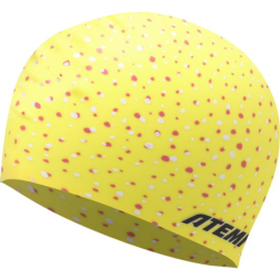 Шапочка для плавания Atemi silicone cap Point yellow, силикон, Цвет: Принт,TSC1PY