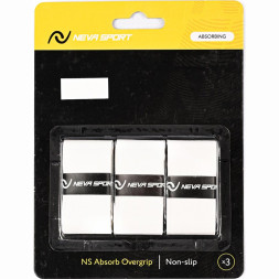 Овергрип NEVA SPORT, UOA2-101, упак. по 3 шт, 0.6 мм, 110см, белый