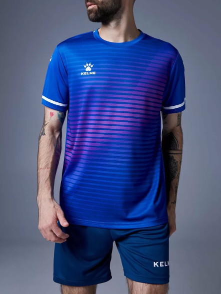 Футбольная форма KELME Short Sleeve Football Uniform (Blue/Dark Blue)