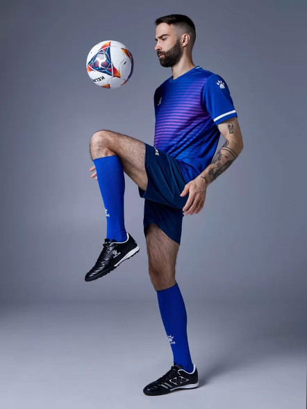 Футбольная форма KELME Short Sleeve Football Uniform (Blue/Dark Blue)