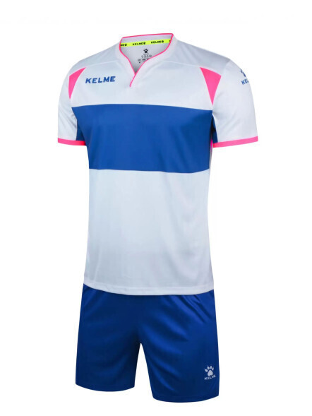 Футбольная форма KELME Short-Sleeved Football Uniform Suit Purple And White (White/Blue)