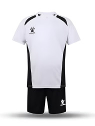 Детская футбольная форма KELME Short Sleeve Football Kid Set (White/Black)