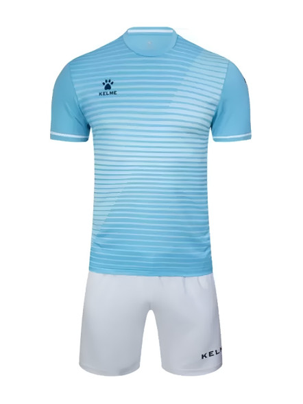 Футбольная форма KELME Short Sleeve Football Uniform (Light Blue/White)