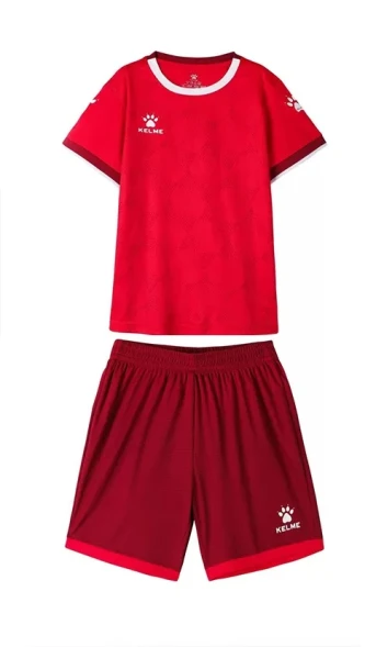 Детская футбольная форма KELME Short-Sleeved Football Suit Red