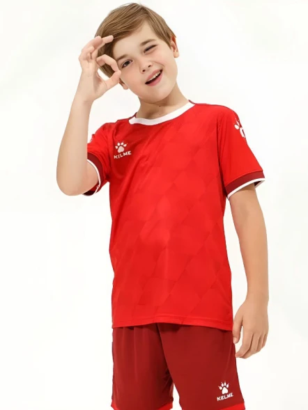 Детская футбольная форма KELME Short-Sleeved Football Suit Red