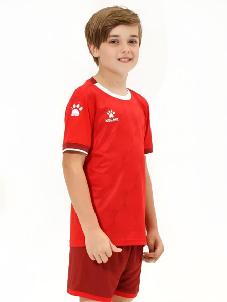 Детская футбольная форма KELME Short-Sleeved Football Suit Red