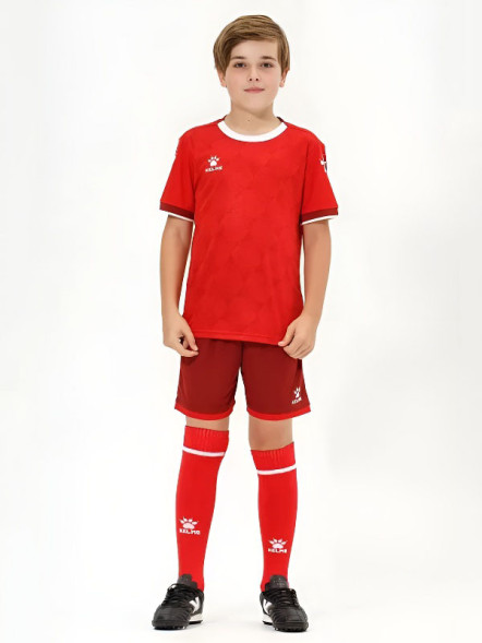 Детская футбольная форма KELME Short-Sleeved Football Suit Red