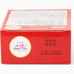 Мяч для наст  тенниса DOUBLE FISH 3***, V111F, диам  V40+мм, ITTF Appr,плаcтик,упак 6 шт, белый