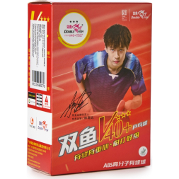 Мяч для наст  тенниса DOUBLE FISH 3***, V111F, диам  V40+мм, ITTF Appr,плаcтик,упак 6 шт, белый
