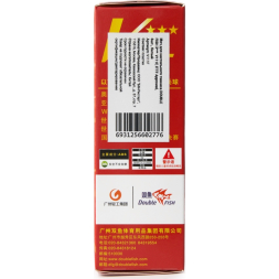 Мяч для наст  тенниса DOUBLE FISH 3***, V111F, диам  V40+мм, ITTF Appr,плаcтик,упак 6 шт, белый