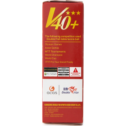 Мяч для наст  тенниса DOUBLE FISH 3***, V111F, диам  V40+мм, ITTF Appr,плаcтик,упак 6 шт, белый