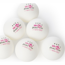 Мяч для наст  тенниса DOUBLE FISH 3***, V111F, диам  V40+мм, ITTF Appr,плаcтик,упак 6 шт, белый