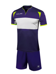 Футбольная форма KELME Short-Sleeved Football Uniform Suit Purple And White Light Purple