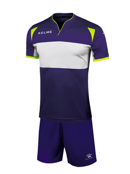 Футбольная форма KELME Short-Sleeved Football Uniform Suit Purple And White Light Purple