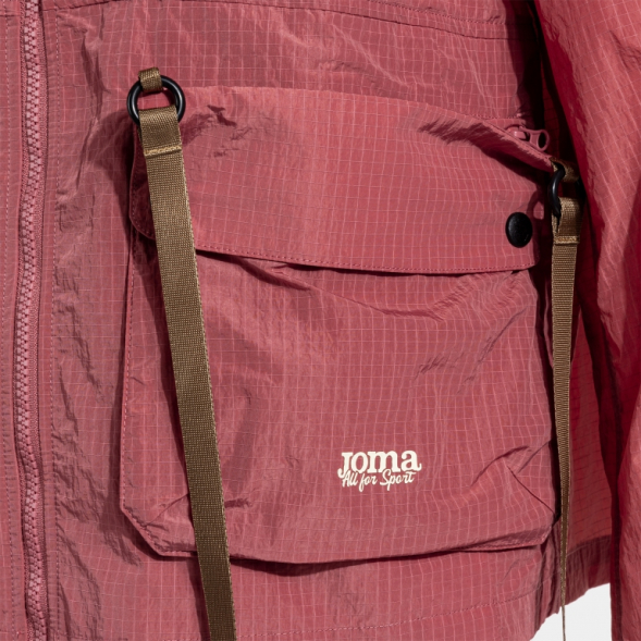 CHAQUETA CON CAPUCHA MIMETIC ROSA