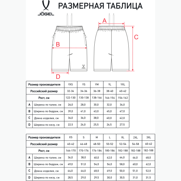 Шорты JOGEL ESSENTIAL Athlete Shorts, черный