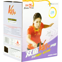 Мяч для наст  тенниса  DOUBLE FISH No-Star Ball, арт V40+, диам  V40+мм 100 шт,белый