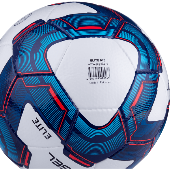Мяч футбольный JOGEL Elite №5, белый/синий/красный