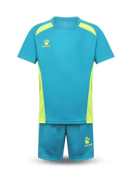 Детская футбольная форма KELME Short Sleeve Football Kid Set Light Blue