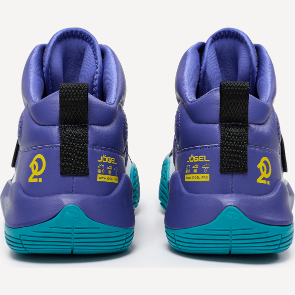 Кроссовки баскетбольные JÖGEL Launch 2.0 MID, белый/фиолетовый/голубой
