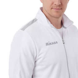 Костюм спортивный MIKASA MT537/530-022-2XL, р.2XL, 70% хлопок, 30% полиэстер, бело-серый