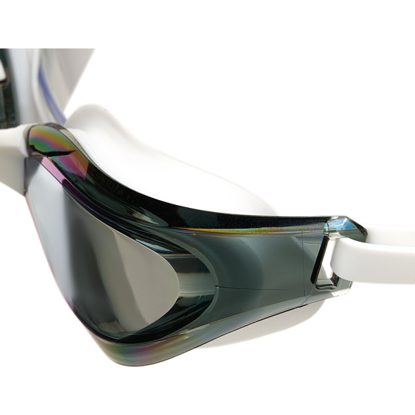 Очки для плав TORRES Pro, SW-32520MR, зерк линзы ,белая оправа,дв рег ремешок