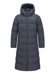 Пуховик KELME Hooded Long Cotton Coat Dark Grey