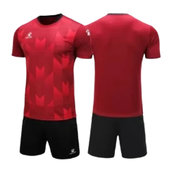 Детская футбольная форма KELME Short-Sleeved Football Suit (Burgundy/Black)