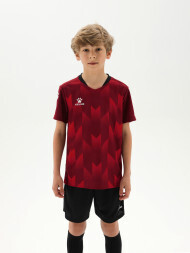 Детская футбольная форма KELME Short-Sleeved Football Suit (Burgundy/Black)