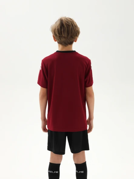 Детская футбольная форма KELME Short-Sleeved Football Suit (Burgundy/Black)