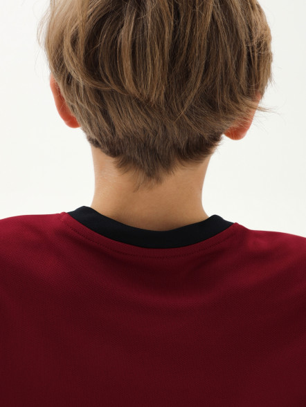 Детская футбольная форма KELME Short-Sleeved Football Suit (Burgundy/Black)