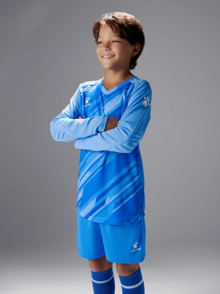 Детская вратарская форма KELME Long Sleeve Goalkeeper Suit Light Blue