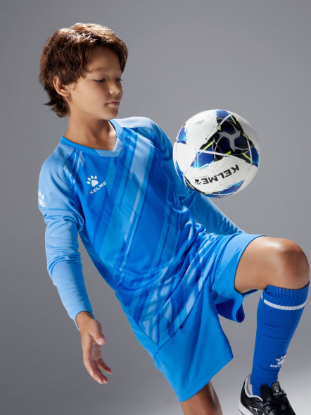 Детская вратарская форма KELME Long Sleeve Goalkeeper Suit Light Blue