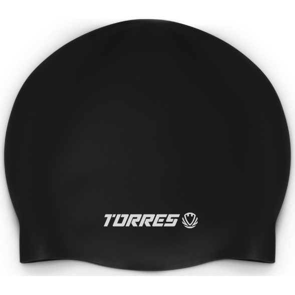 Шапочка для плав  TORRES, SW-12507BK, черный, силикон