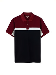 Футболка-поло KELME Short Sleeve Polo Shirt (Black/Burgundy)
